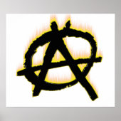 Anarchie auf Feuerplakat Poster (Vorne)