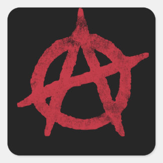 Anarchie Circle A Quadratischer Aufkleber