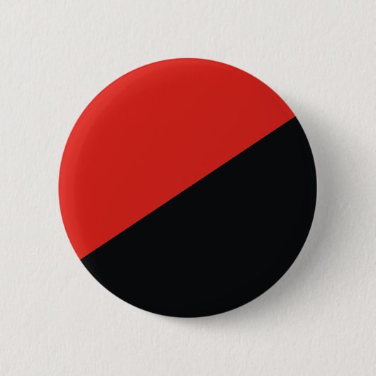 Anarchie Fahne rot schwarz Button (Vorderseite)