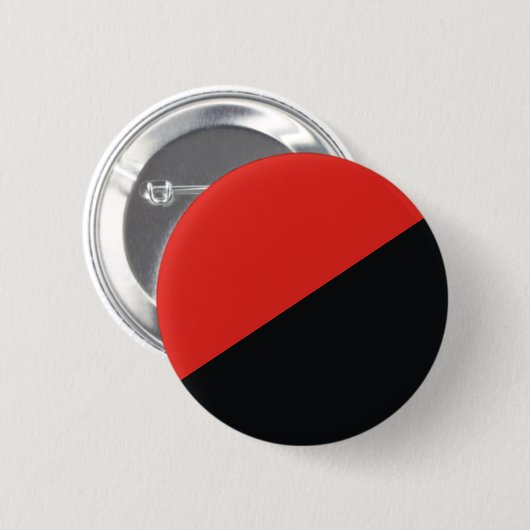 Anarchie Fahne rot schwarz Button (Vorne & Hinten)