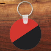 Anarchie Fahne rot schwarz Schlüsselanhänger (Vorderseite)
