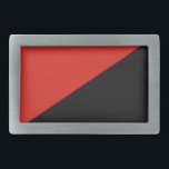 Anarchie Flaggensymbol Punk Kommunismus Sozialismu Rechteckige Gürtelschnalle<br><div class="desc">Anarchie Flaggensymbol Punk Kommunismus Sozialismus rot schwarzes Chaos</div>