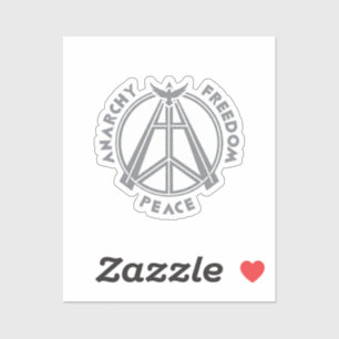 Anarchie, Freiheit & Frieden: Das moderne Anarchie Aufkleber