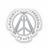 Anarchie, Freiheit & Frieden: Das moderne Anarchie Aufkleber (Vorderseite)