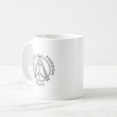 Anarchie, Freiheit & Frieden: Das moderne Anarchie Kaffeetasse (Vorderseite Links)