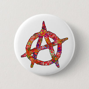 Anarchie-Frieden schlicht Button
