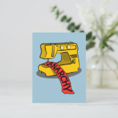 Anarchie-Gelbe Nähmaschine Postkarte (Stehend Vorderseite)