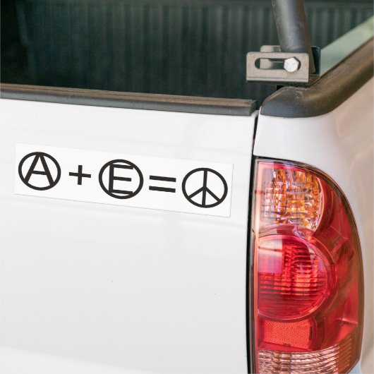 Anarchie + Gleichheit = Frieden Autoaufkleber (Auf Lkw)