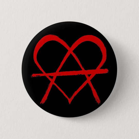 Anarchie Herz Button Zazzle De