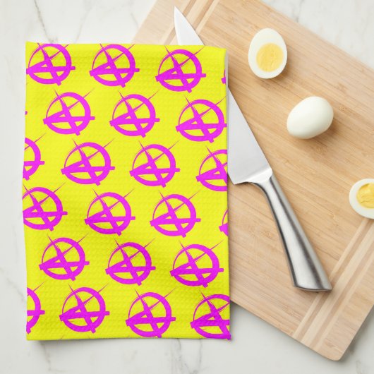 Anarchie Muster Geschirrtuch (Viertel Falte)