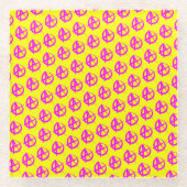 Anarchie Muster Glasuntersetzer (Vorderseite)