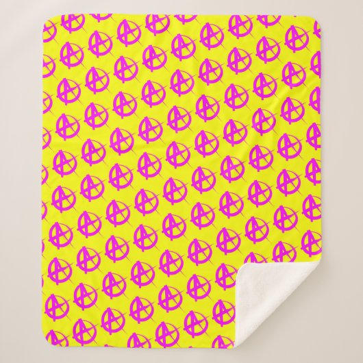 Anarchie Muster Sherpadecke (Vorderseite)