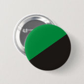 Anarchie Öko flagge grüne schwarze Ökologie Bio Button (Vorne & Hinten)