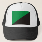 Anarchie-Ökoflaggengrünschwarzökologie Bio Truckerkappe (Vorderseite)