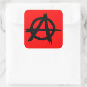 Anarchie Quadratischer Aufkleber (Tasche)