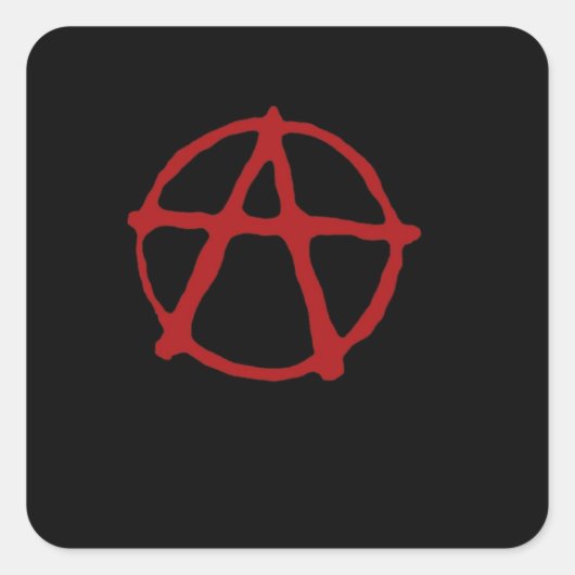 Anarchie. Quadratischer Aufkleber (Vorderseite)