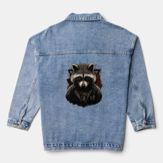 Anarchie Raccoon Politisch für Ancomm Liberale Kla Jeansjacke
