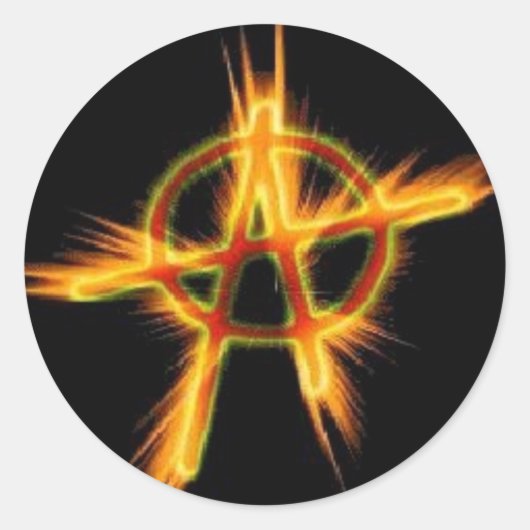 Anarchie Runder Aufkleber (Vorderseite)