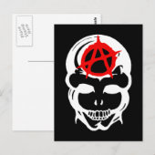 Anarchie-Schädel Postkarte (Vorne/Hinten)