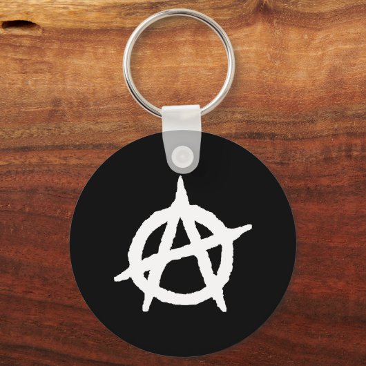 Anarchie - Schwarz-weiß - Emo - Schlüsselanhänger (Vorderseite)