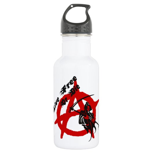 Anarchie Sensenmann Trinkflasche (Vorderseite)