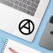 Anarchie-Symbol Aufkleber (Laptop mit iPhone)