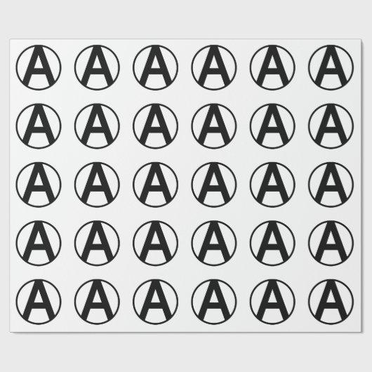 Anarchie-Symbol Geschenkpapier (Flach)