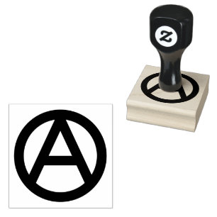 Anarchie-Symbol Klassischer Rundsticker Gummistempel