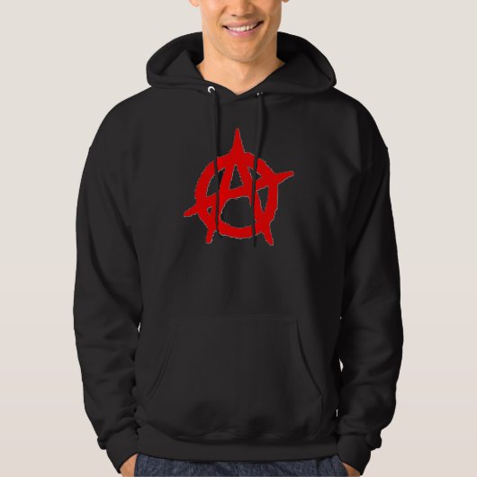 Anarchie-Symbol-mit Kapuze Sweatshirt (Vorderseite)