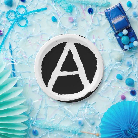 Anarchie-Symbol Pappteller (Party)