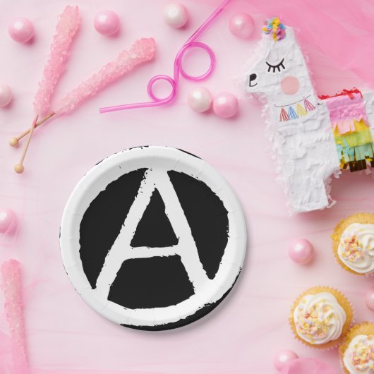 Anarchie-Symbol Pappteller (Party)