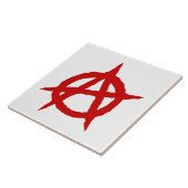 Anarchie Symbol rot Punk Kultur Zeichen chaos p Fliese (Seite)