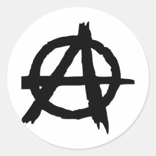 Anarchie-Symbol Runder Aufkleber
