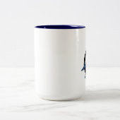 Anarchie-Tassen-Blau Zweifarbige Tasse (Mittel)