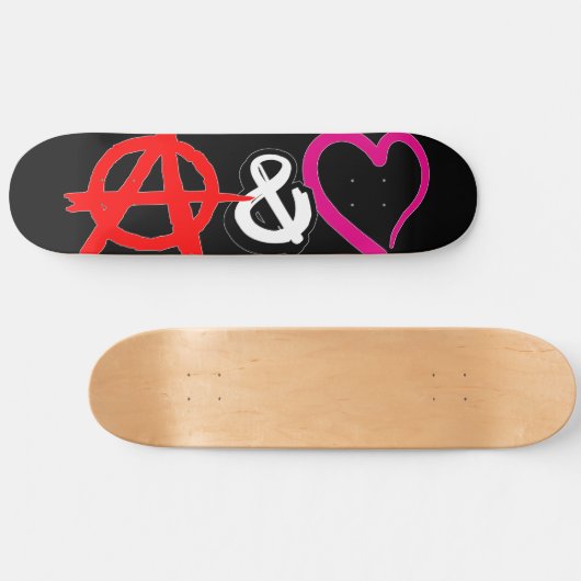 Anarchie und Liebe Skateboard (Horizontal)
