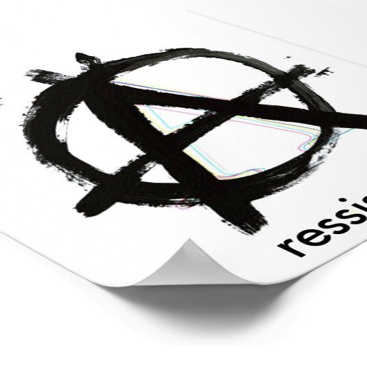 Anarchie, Widerstand Poster (Ecke)