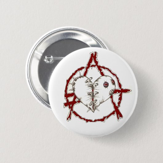 Anarchieherz Button (Vorne & Hinten)