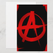 Anarchiesymbol Briefpapier (Vorne/Hinten)