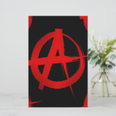 Anarchiesymbol Briefpapier (Stehend Vorderseite)