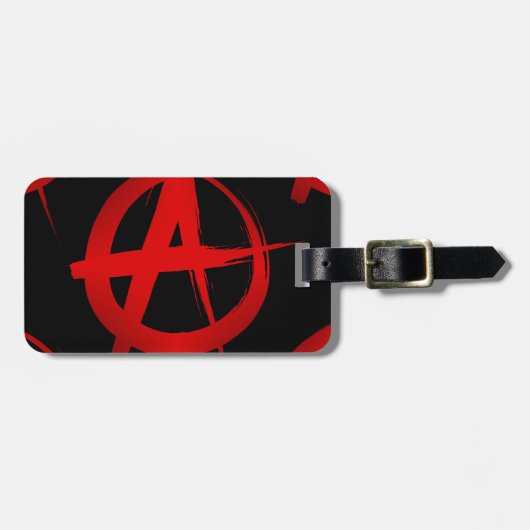 Anarchiesymbol Gepäckanhänger (Vorderseite horizontal)