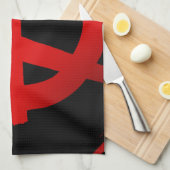 Anarchiesymbol Geschirrtuch (Viertel Falte)