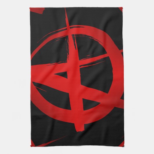 Anarchiesymbol Geschirrtuch (Vertikal)