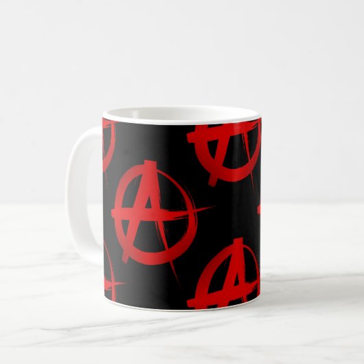 Anarchiesymbol Kaffeetasse (Vorderseite Links)