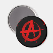 Anarchiesymbol Magnet (Vorderseite/Rückseite)