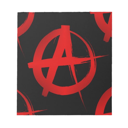 Anarchiesymbol Notizblock (Vorderseite)