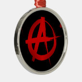Anarchiesymbol Silbernes Ornament (Rechts)