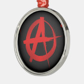 Anarchiesymbol Silbernes Ornament (Links)