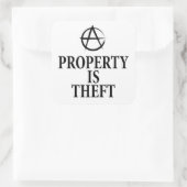 Anarchieziffer Quadratischer Aufkleber (Tasche)