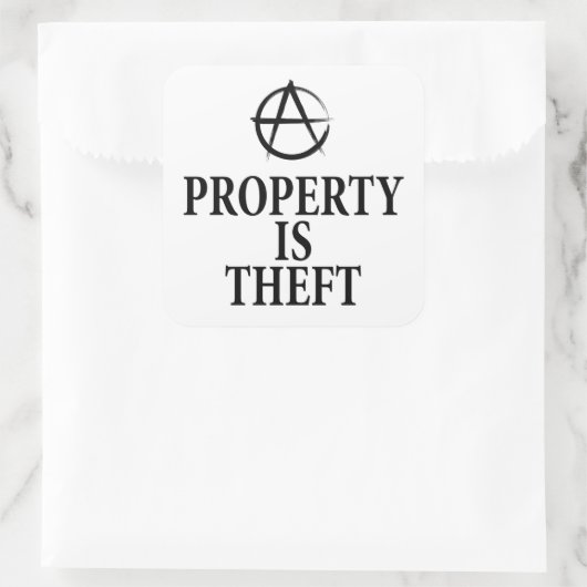 Anarchieziffer Quadratischer Aufkleber (Tasche)