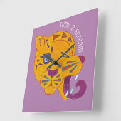 Anarchisches Gift Leopard Quadratische Wanduhr (Winkel)